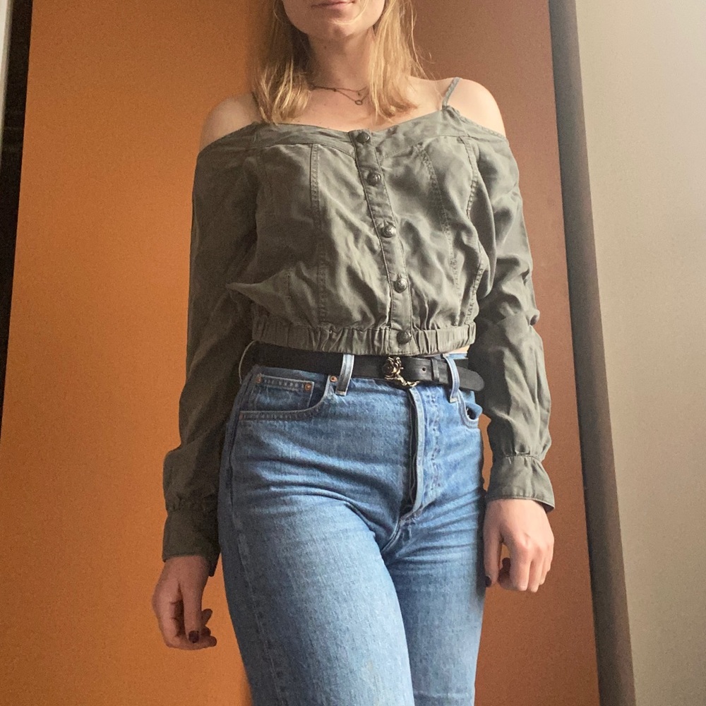 NWOT The Kooples Cropped Blouse